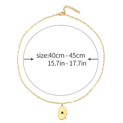 Jewelry Vintage Style Irregular Round Square 304 Stainless Steel Rhinestones Plating Inlay Pendant Necklace