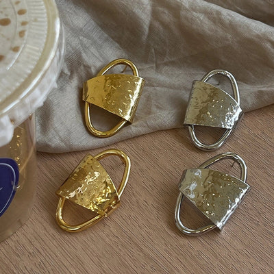 1 Pair Casual Simple Style Geometric Hollow Out Copper Ear Studs