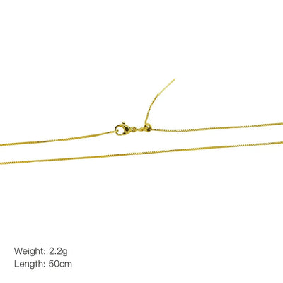 Copper 18K Gold Plated Solid Color Necklace