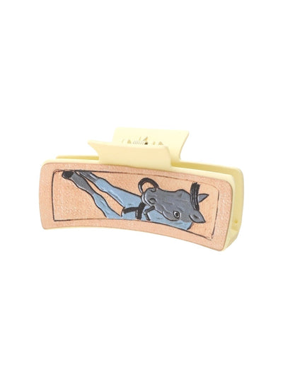 Women's Cute Cows Cow Pattern Pu Leather Hair Claws