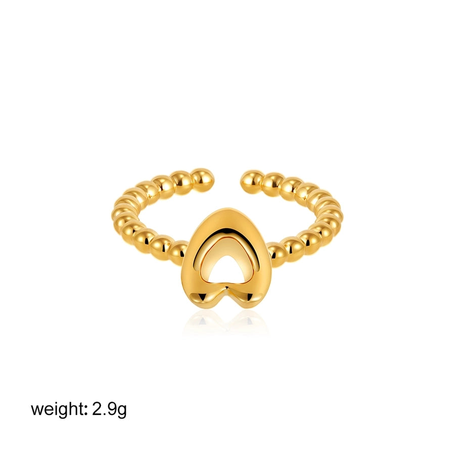 Copper Letter Open Rings