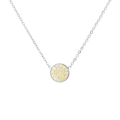 Jewelry IG Style Simple Style Round 304 Stainless Steel Zircon 14K Gold Plated Inlay Necklace