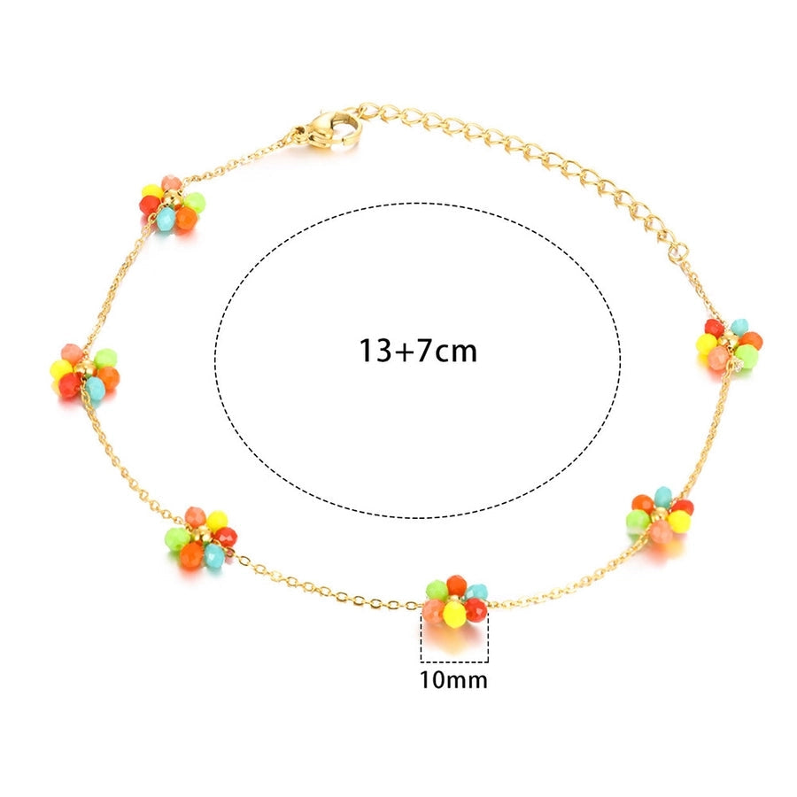 Simple Style Flower 304 Stainless Steel 18K Gold Plated Bracelets In Bulk
