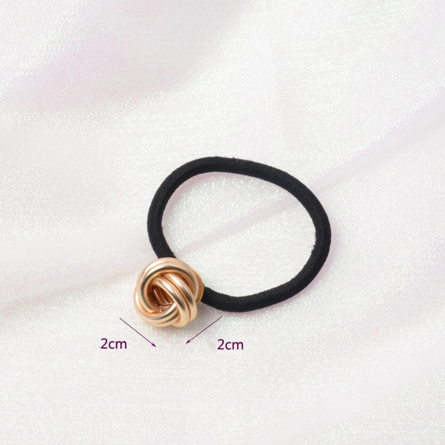 Women's Simple Style Color Block Alloy Plating Hair Tie