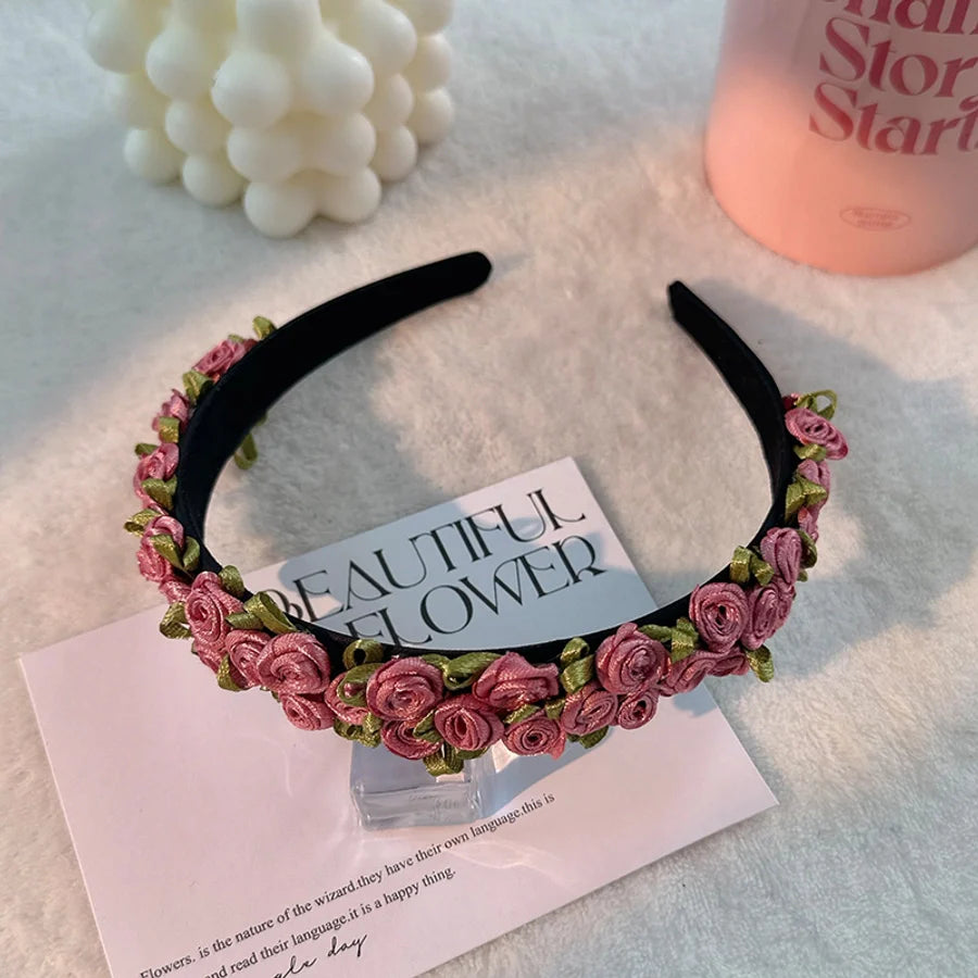 sweet flower cloth hair band