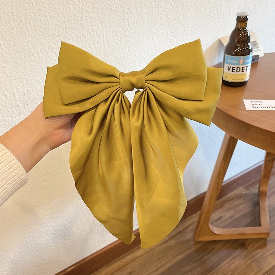 fashion bow knot cloth pleated hair clip 1 piece