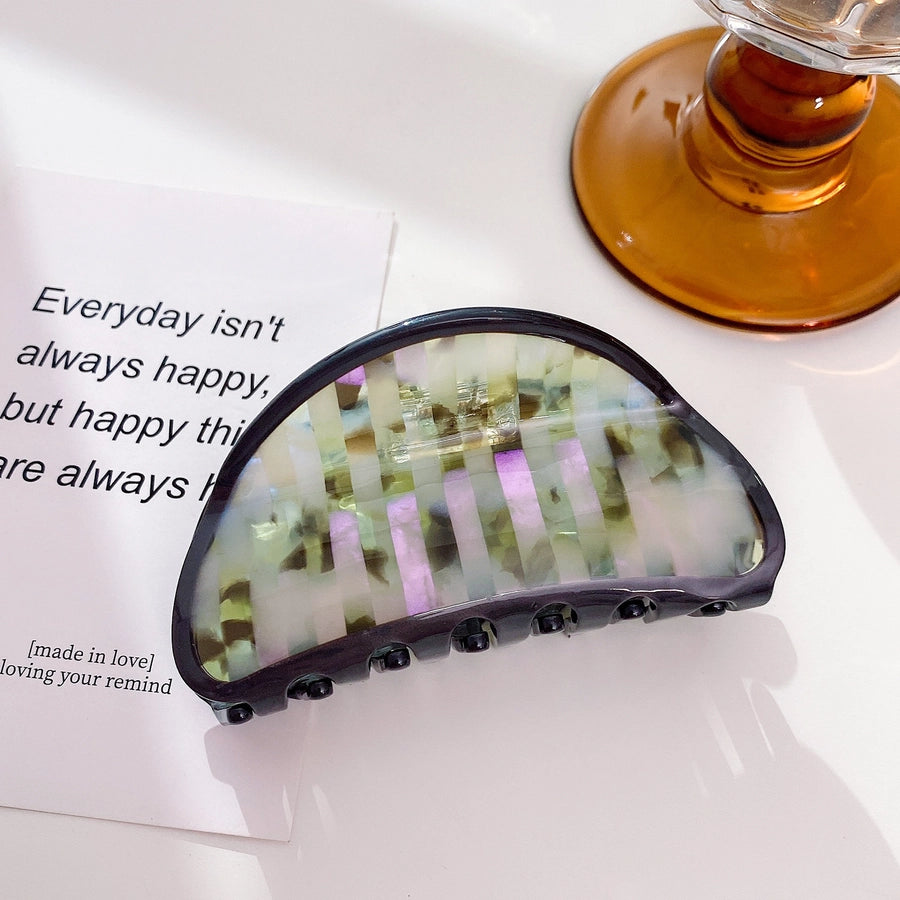 Women's Retro Stripe Acetic acid sheets Hair Claws