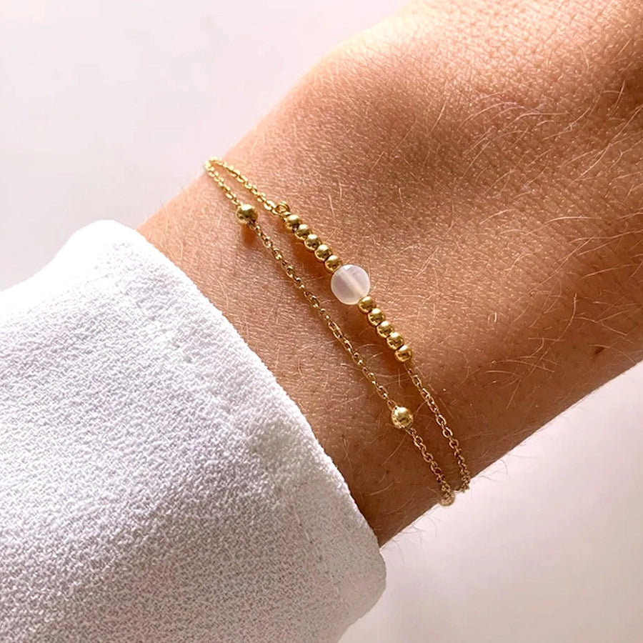 Semi-precious stone Handmade Geometric Bracelets