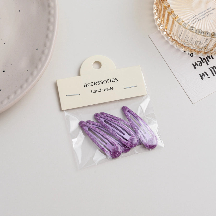 simple style solid color metal hollow out hair clip