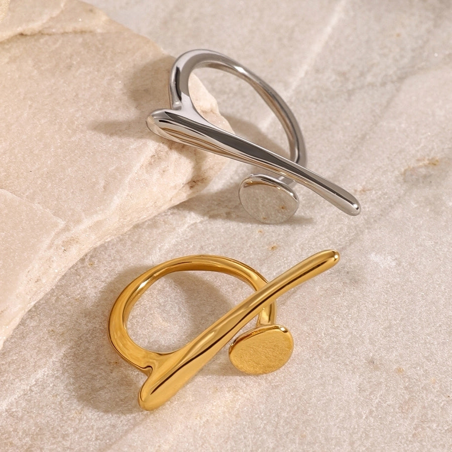 Jewelry Simple Style Classic Style Geometric 304 Stainless Steel Open Rings