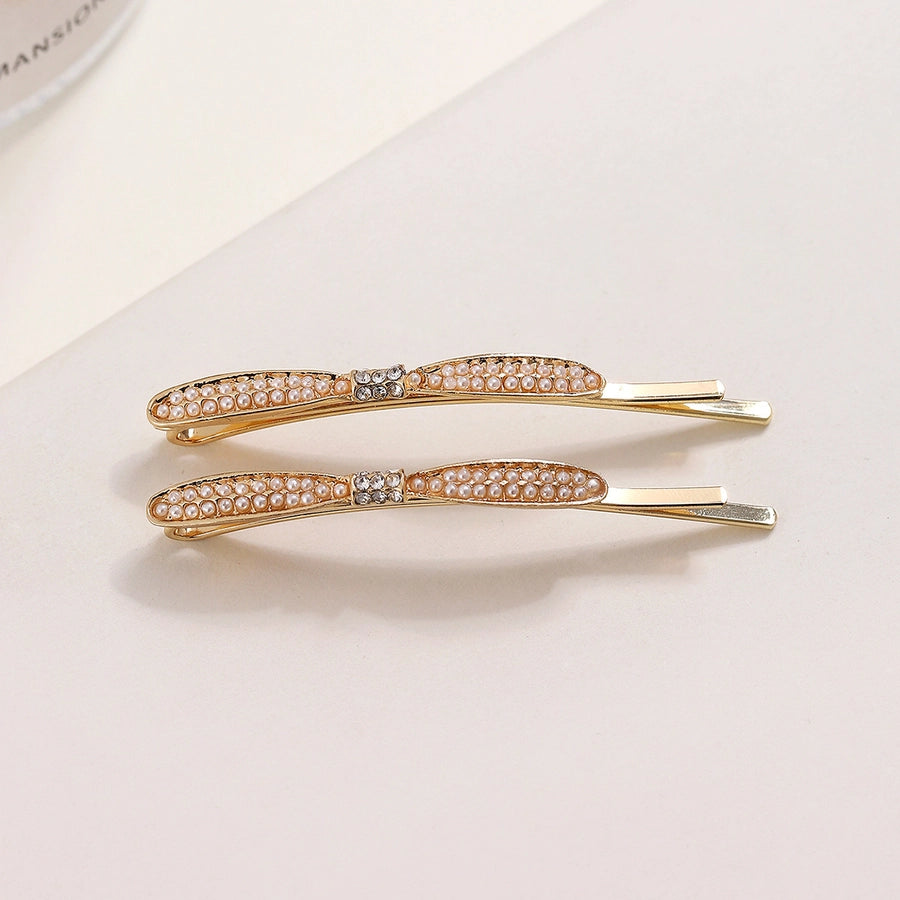 cute sweet solid color metal plating hair clip