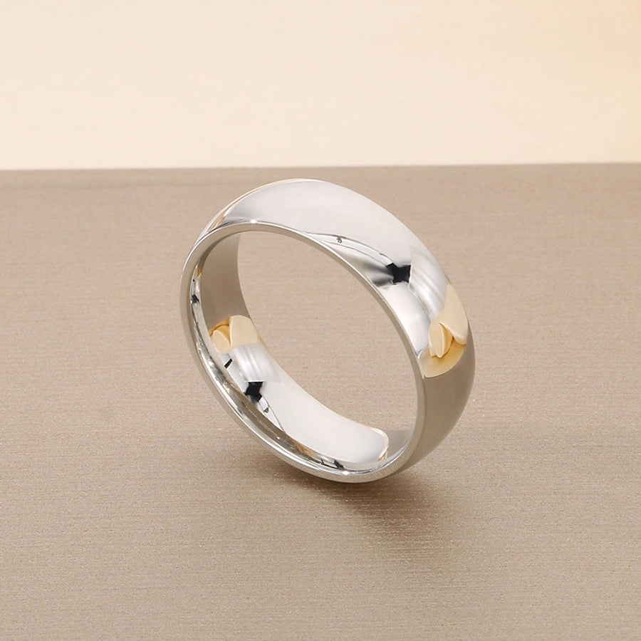 Jewelry Vintage Style Geometric 304 Stainless Steel 18K Gold Plated Rings