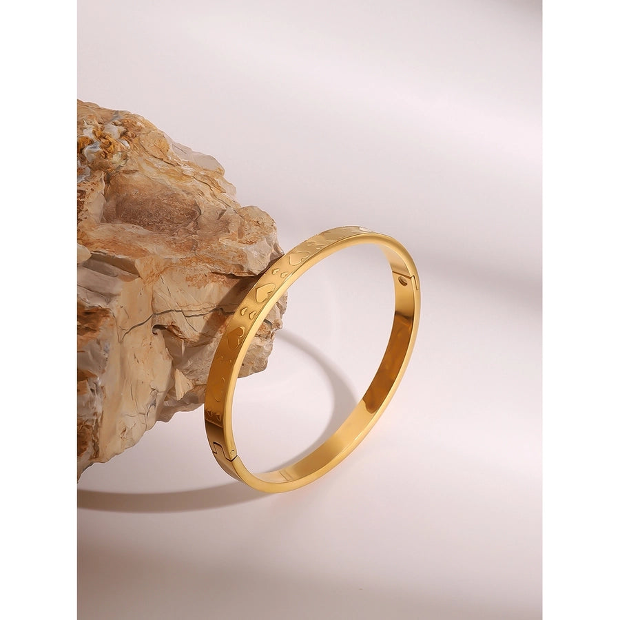 Simple Style Heart Shape 304 Stainless Steel Bangle In Bulk