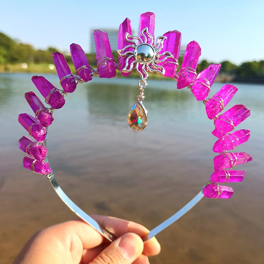 fashion geometric gem handmade plating hair band 1 piece