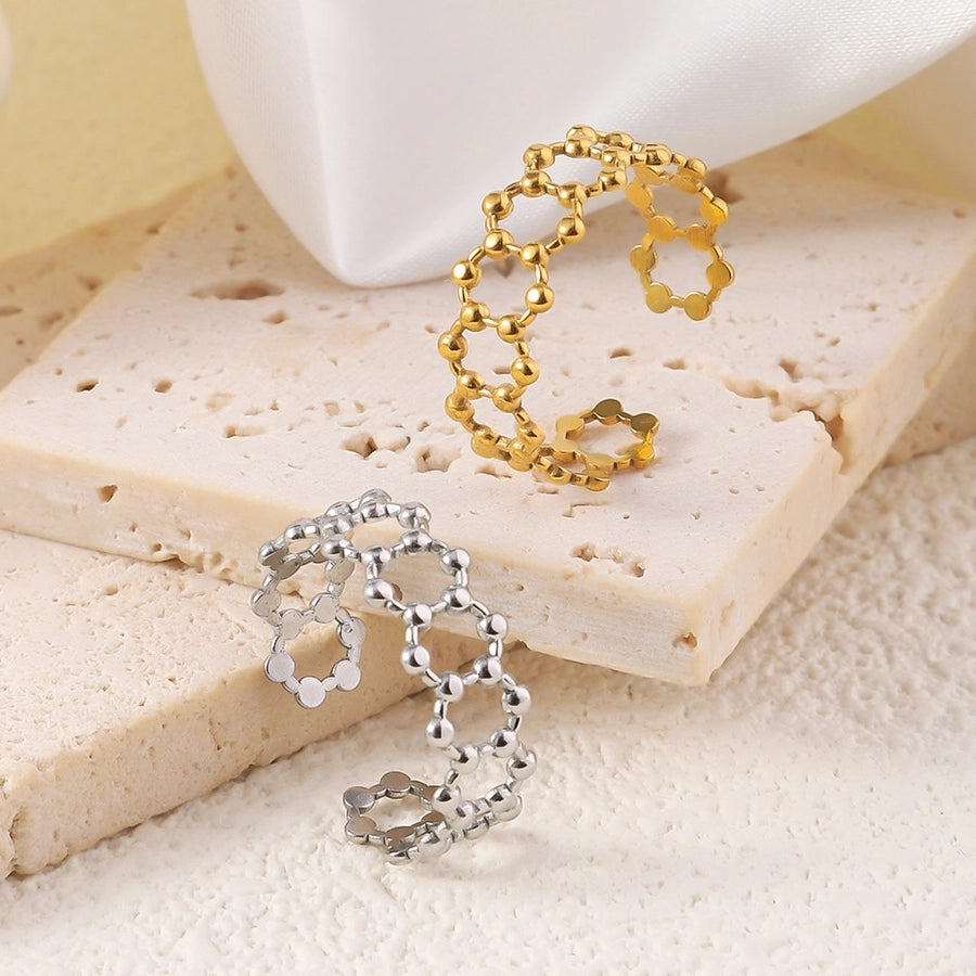 Jewelry Elegant Geometric Simple Titanium Steel Open Rings
