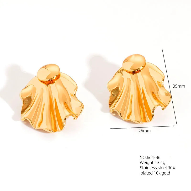 1 Pair Casual Simple Style Classic Style Geometric Square 304 Stainless Steel 18K Gold Plated Imitation Gold  Ear Studs