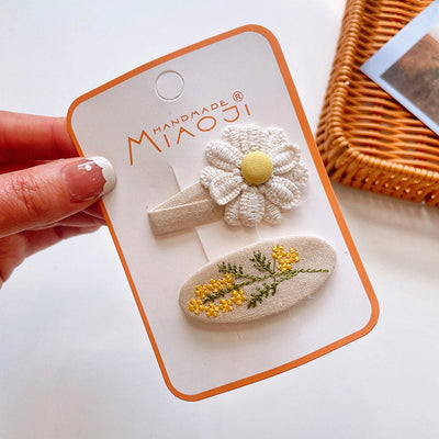 kid's elegant cartoon cloth bowknot hair clip
