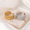 Jewelry Elegant Geometric Simple Titanium Steel Open Rings