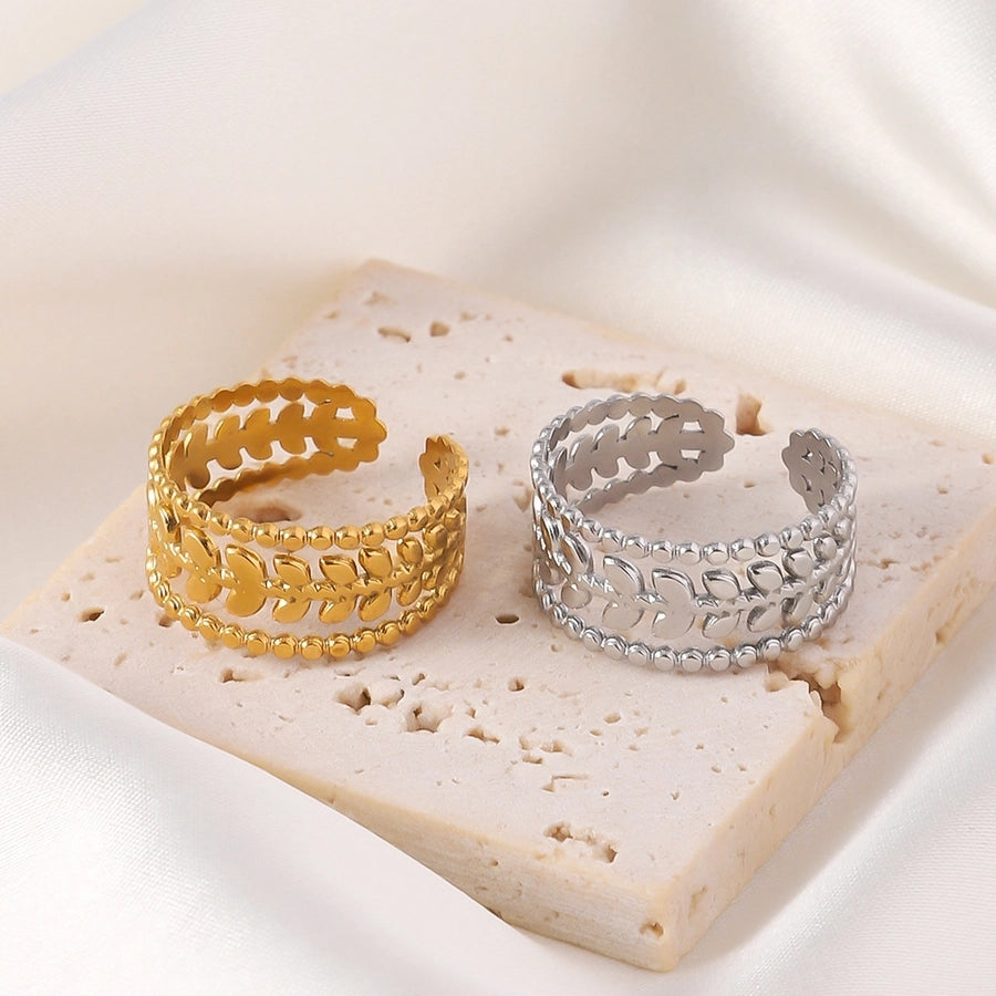 Jewelry Elegant Geometric Simple Titanium Steel Open Rings