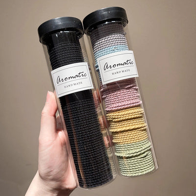 Canned rubber band women's tie head high elastic durable hair rope tie head  new rubber band high ponytail hair rope hair ring