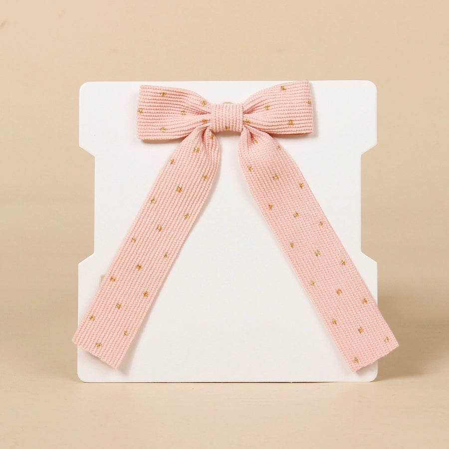 sweet bow knot corduroy hair clip