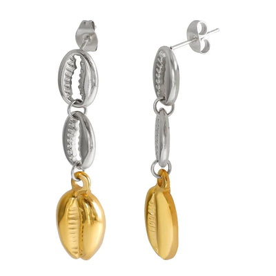 Jewelry Casual Marine Style Conch 304 Stainless Steel Plating Bracelets Earrings Necklace