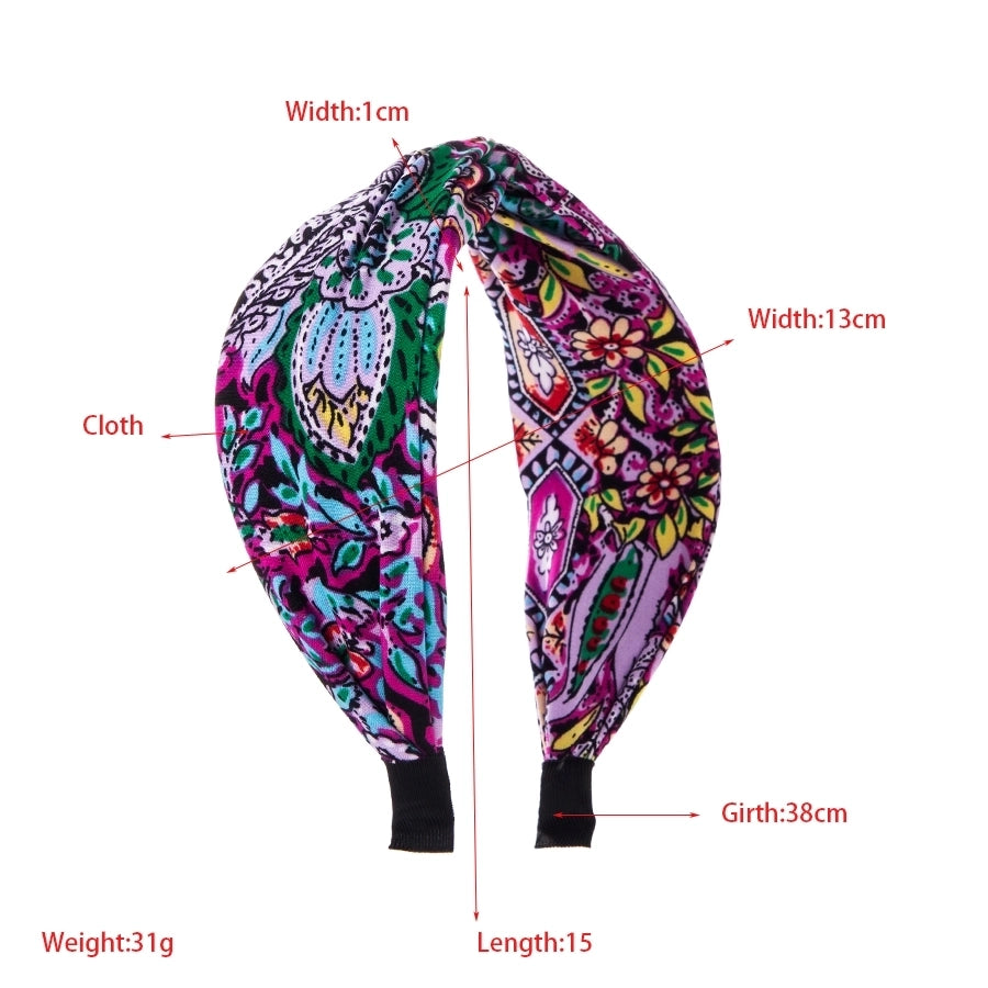 women's sweet classic style ditsy floral cloth printing hair band