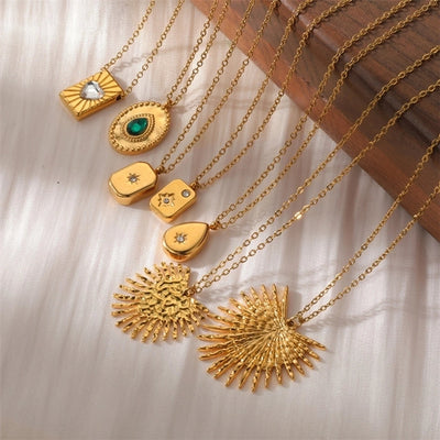 Jewelry Simple Style Classic Style Heart Shape 304 Stainless Steel Rhinestones Inlay Pendant Necklace