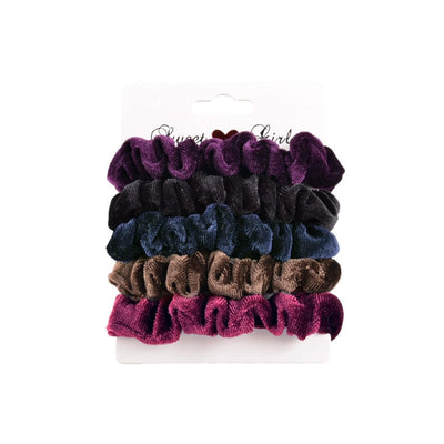 fashion gold velvet printed hair scrunchies set