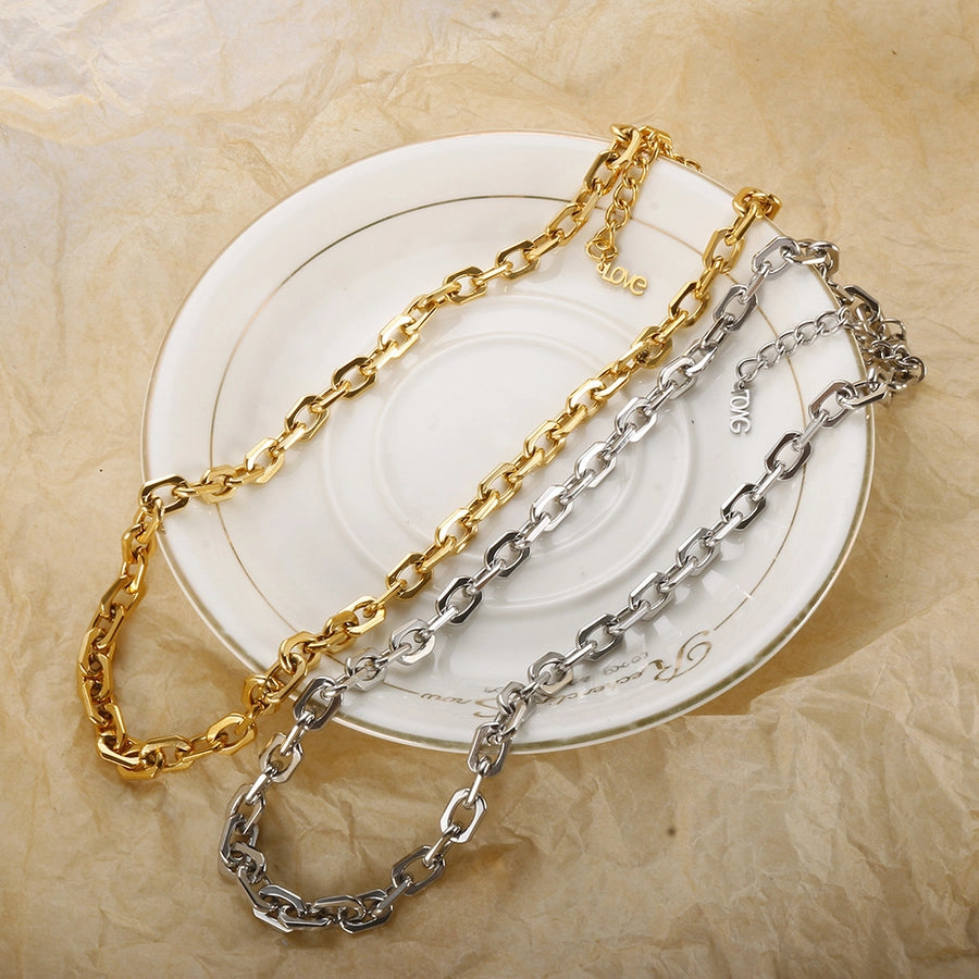 Jewelry Simple Style Geometric 304 Stainless Steel Plating Bracelets Earrings Necklace