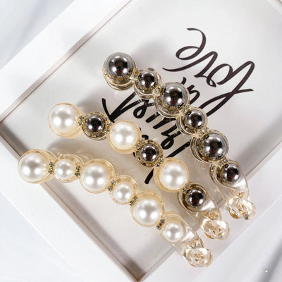 Women's Simple Style Classic Style Round Plastic Inlay Rhinestones Pearl Hair Clip