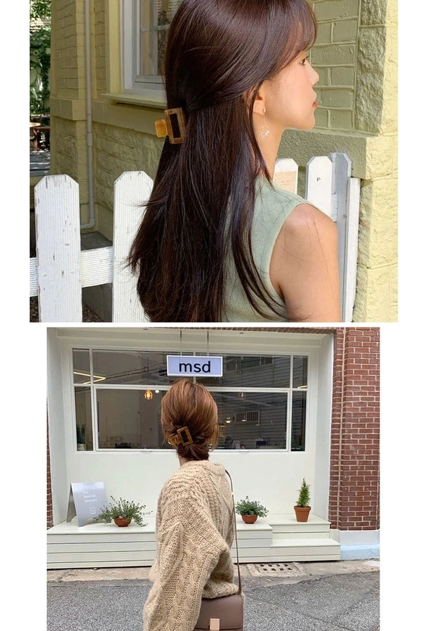 Korean-style Simple Leopard Print Small and Medium-sized Acetic Acid Clip Headwear Shark Clip for Women