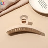 fashion solid color plastic metal hair claws 1 piece