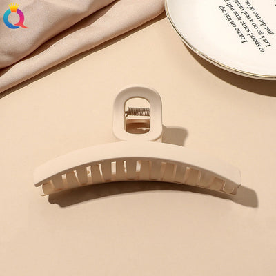 fashion solid color plastic metal hair claws 1 piece