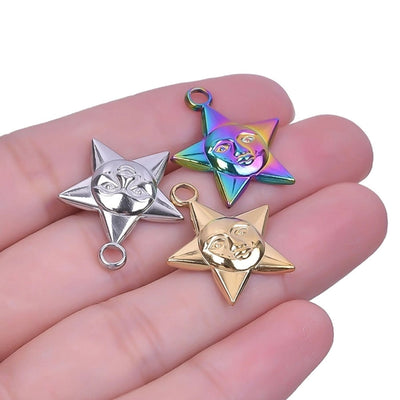 Jewelry Simple Style Pentagram 304 Stainless Steel Plating Pendant Necklace