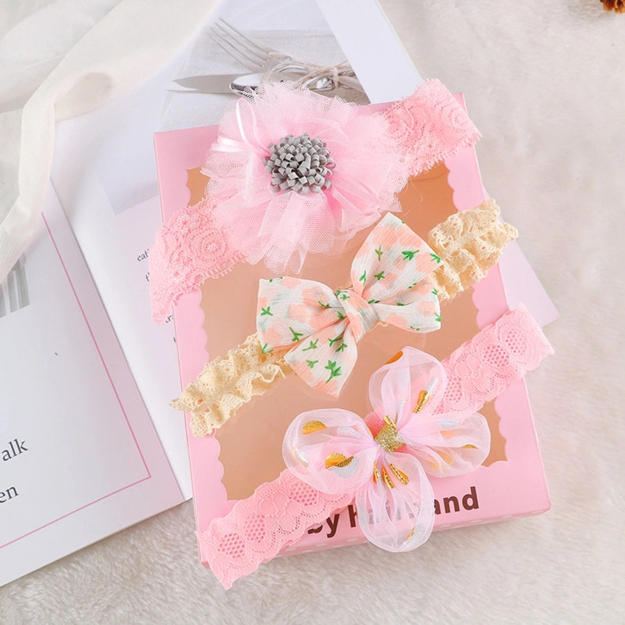 Korean style baby hair band cute princess bow flower crown children hair accessories newborn photo headdress suit