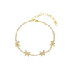 Copper 18K Gold Plated Inlay Butterfly Zircon Bracelets