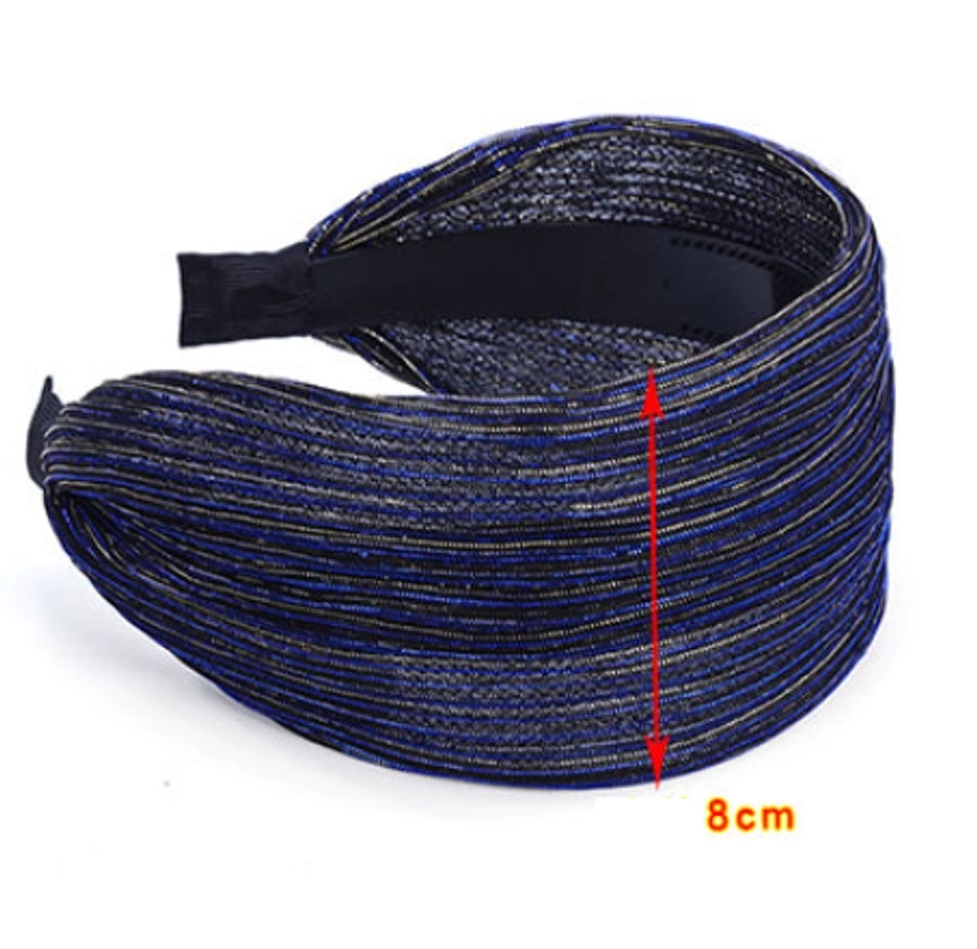 women's simple style stripe cloth resin lace hair band
