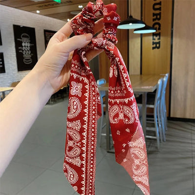 new spring and summer streamer fashion hair ring fabric headdress