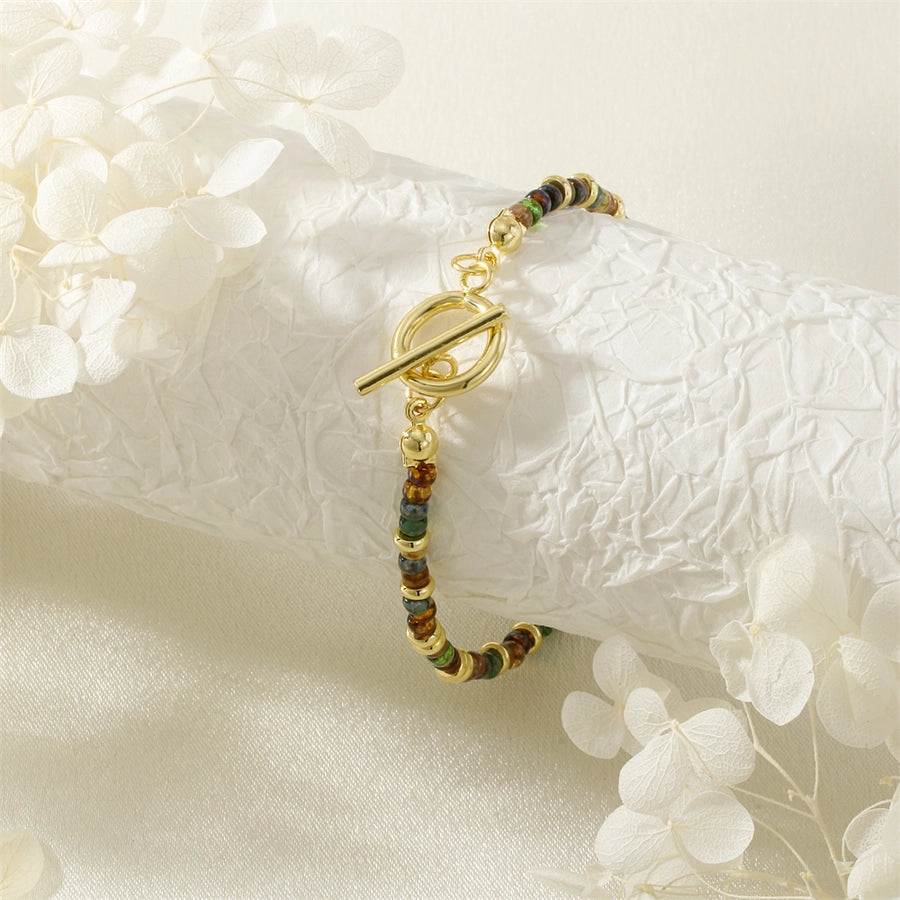 Copper Beaded Round Copper Bracelets