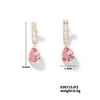 1 Pair Elegant Simple Style Streetwear Water Droplets Inlay Copper Zircon K Gold Plated Rhodium Plated Drop Earrings