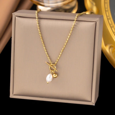 Jewelry Sweet Solid Color Titanium Steel Plating Pendant Necklace