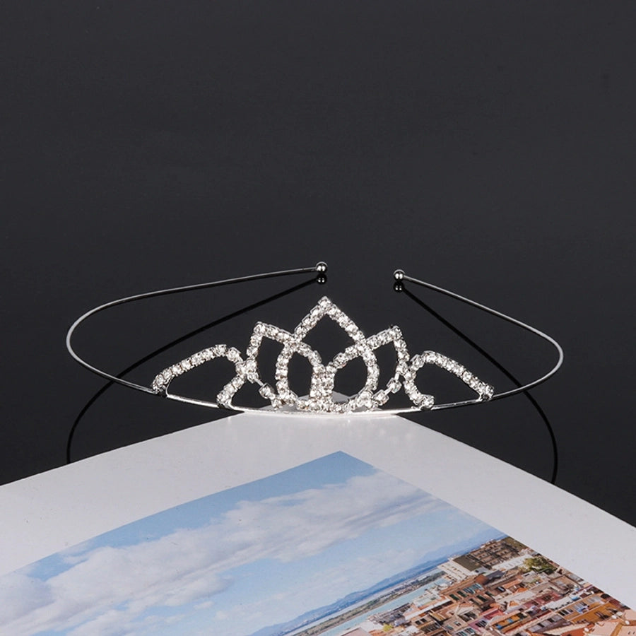 fashion claw chain welding rhinestone hairband Crown wedding bride headdress hair accessories performance birthday crown