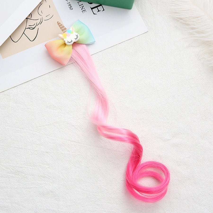 girl's cute sweet bow knot cloth high temperature wire hair clip