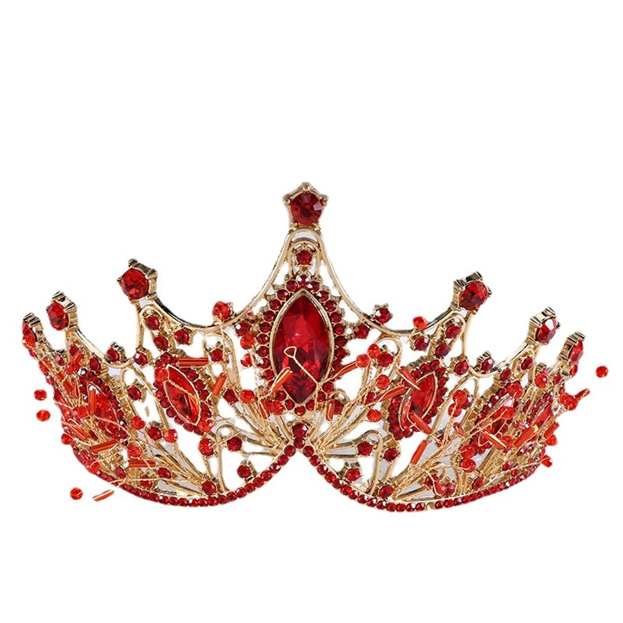 Women's Elegant Lady Streetwear Crown Alloy Inlay Artificial Crystal Rhinestones Crown