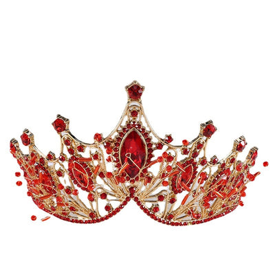 Women's Elegant Lady Streetwear Crown Alloy Inlay Artificial Crystal Rhinestones Crown