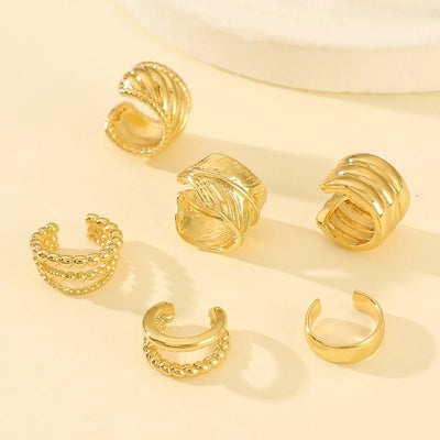 1 Piece IG Style Simple Style Geometric Plating Copper Ear Cuffs