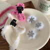 Women's Korean Style Bow Knot Flannel Hair Claws