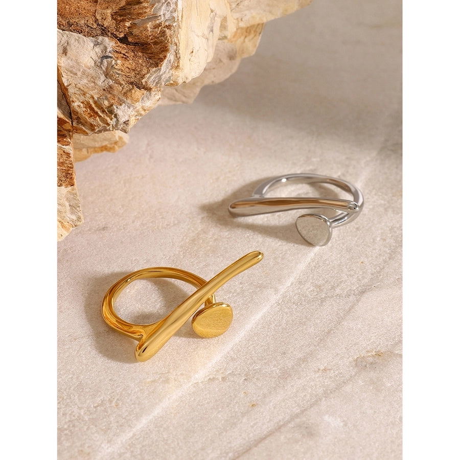 Jewelry Simple Style Classic Style Geometric 304 Stainless Steel Open Rings