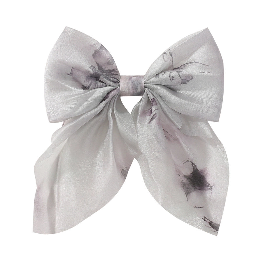 Girl'S Simple Style Classic Style Bow Knot Alloy Ribbon Lettuce Trim Hair Clip